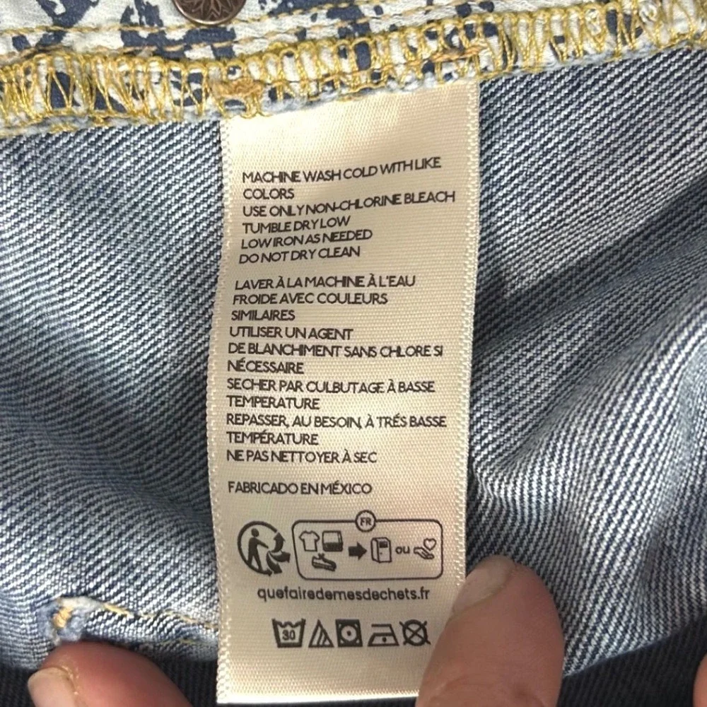 Boho‎ We The Free CRVY High Rise Flare Jeans 33 70s Retro Blue Denim